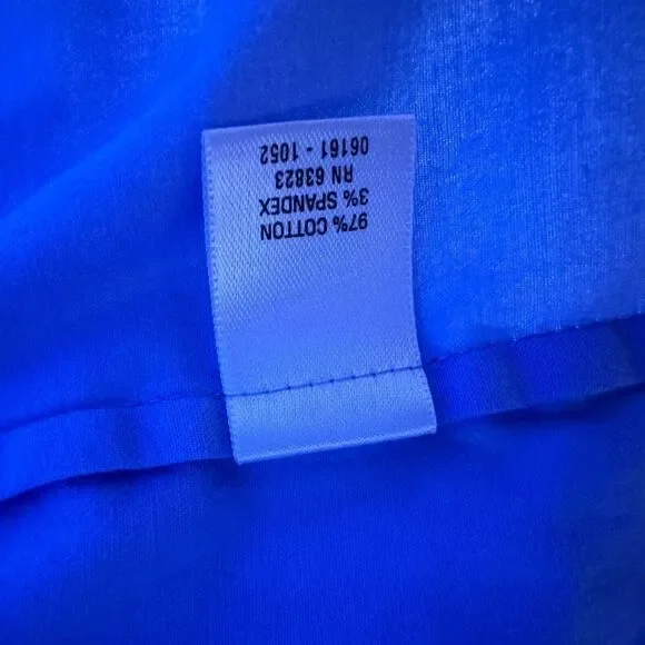 CJ Banks Womens Button Up Top Long Sleeve Blue Stretch Plus Size 1X - Picture 8 of 9